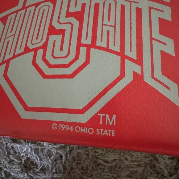 One Vintage OHIO STATE Buckeyes Stadium Bleacher Cushioned Folding Seat Gray/Red - Picture 5 of 5